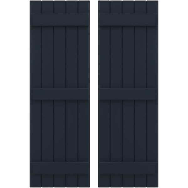Ekena Millwork Americraft 5-Board, 3 Batten Exterior Real Wood Joined Board-n-Batten Shutters, ARW401BB518X77OBH, PR ARW401BB518X77OBH - main